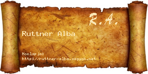 Ruttner Alba névjegykártya
